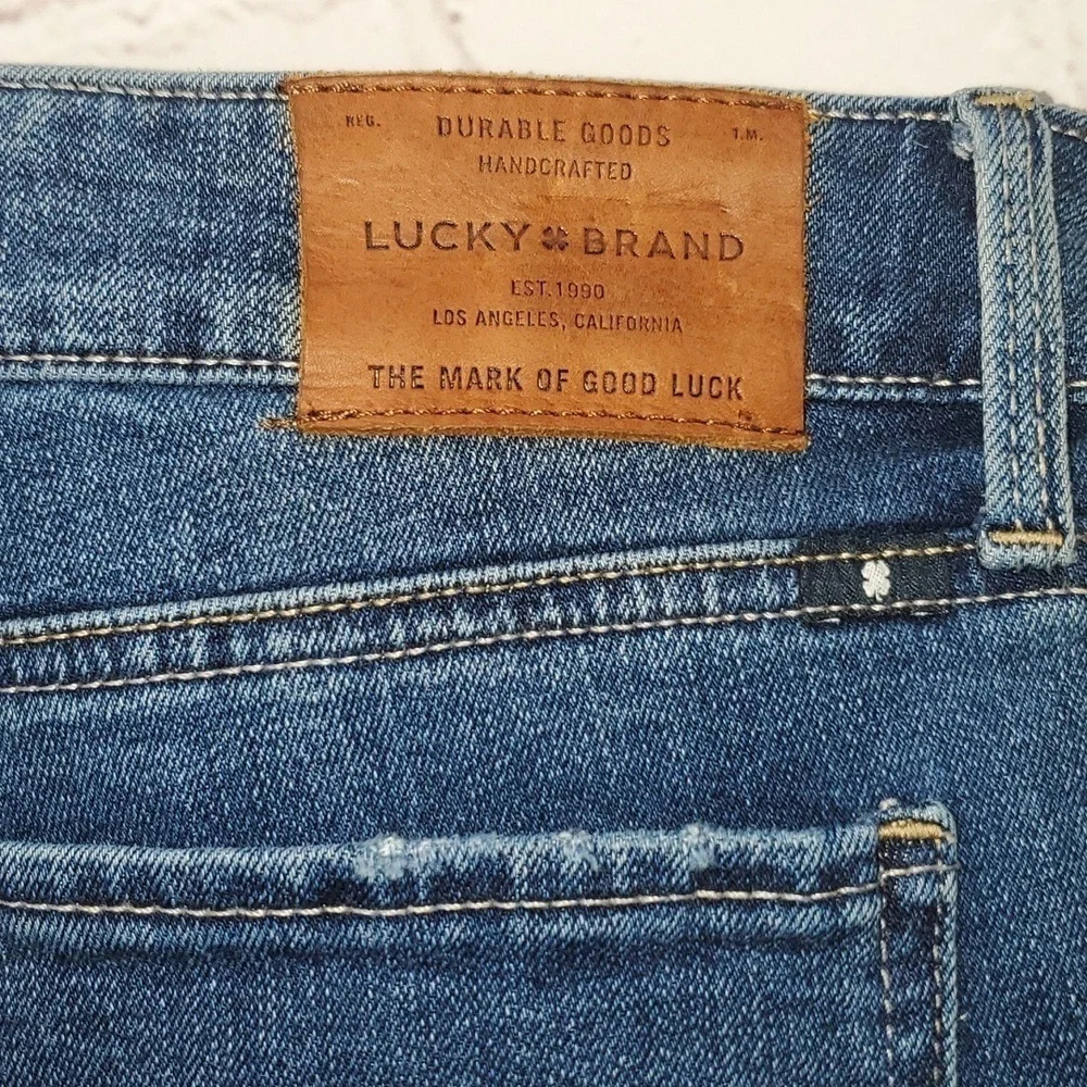 Lucky Brand Lolita Crop Medium Wash Raw Hem Women's Size 12 - Picture 9 of 16